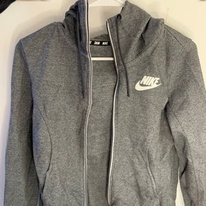 Gray Nike Zip-up sweatshirt